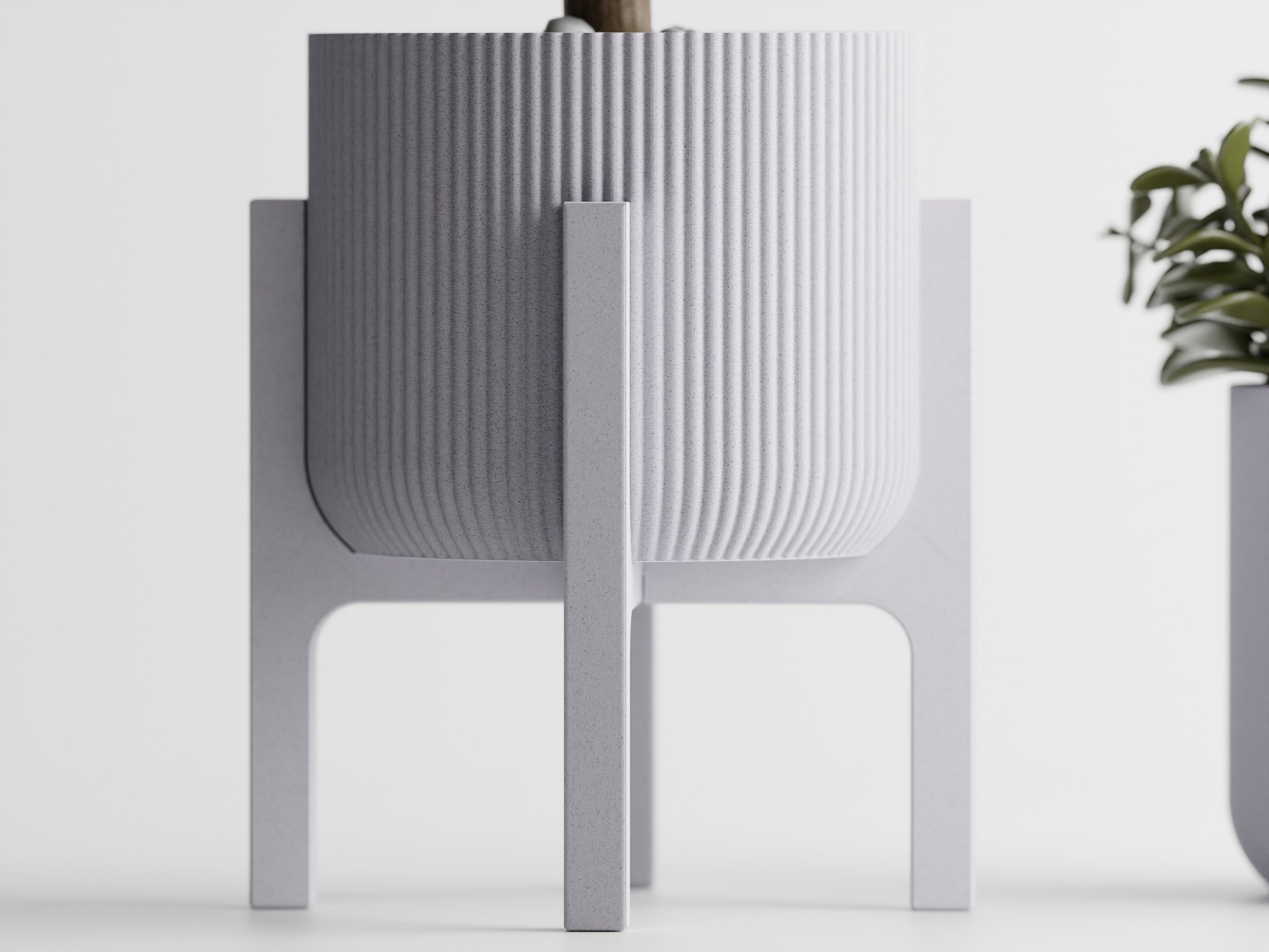 Elevare 3D Printed Plant Pot On Four Legged Platform