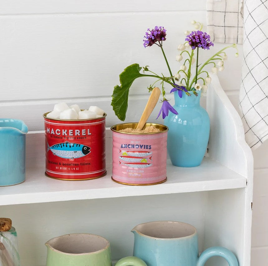 Rex Mini Storage Tins Set Of 2 Mackerel And Anchovy Branding