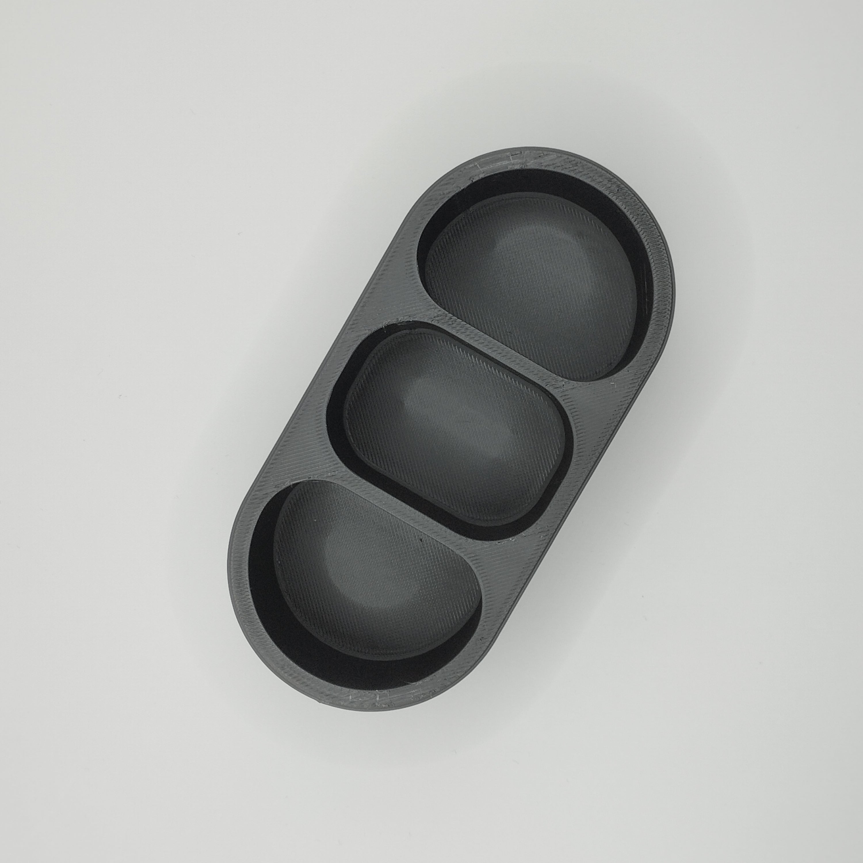 NovaTech 3D Printed Rounded Remote Caddy for Up to Three Remotes