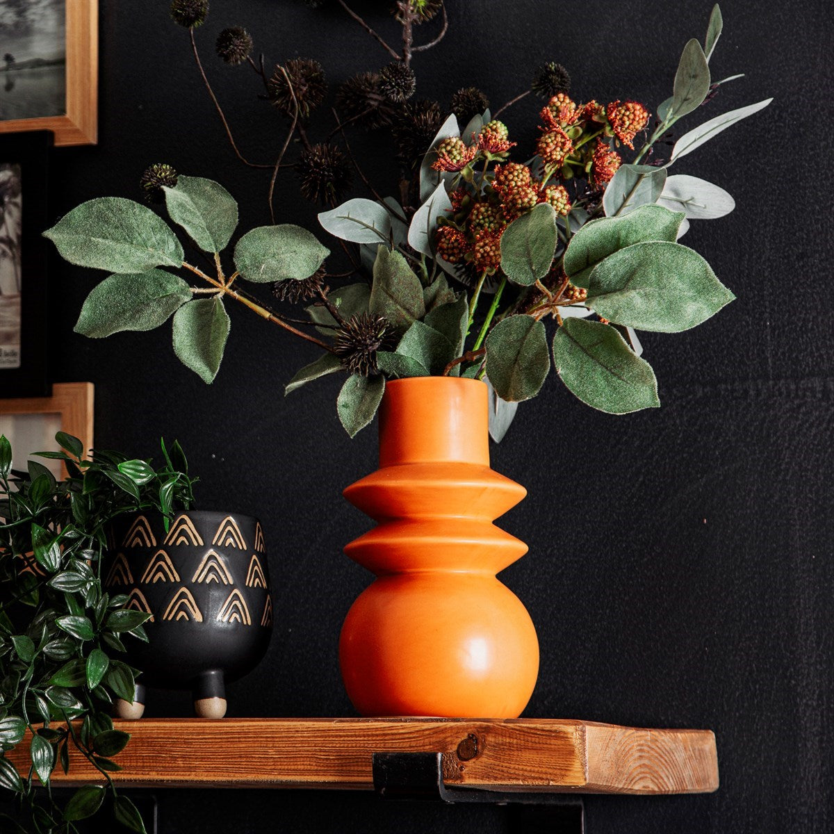 Sass And Belle Terracotta Angled Totem Vase Boho Home Decor Accent