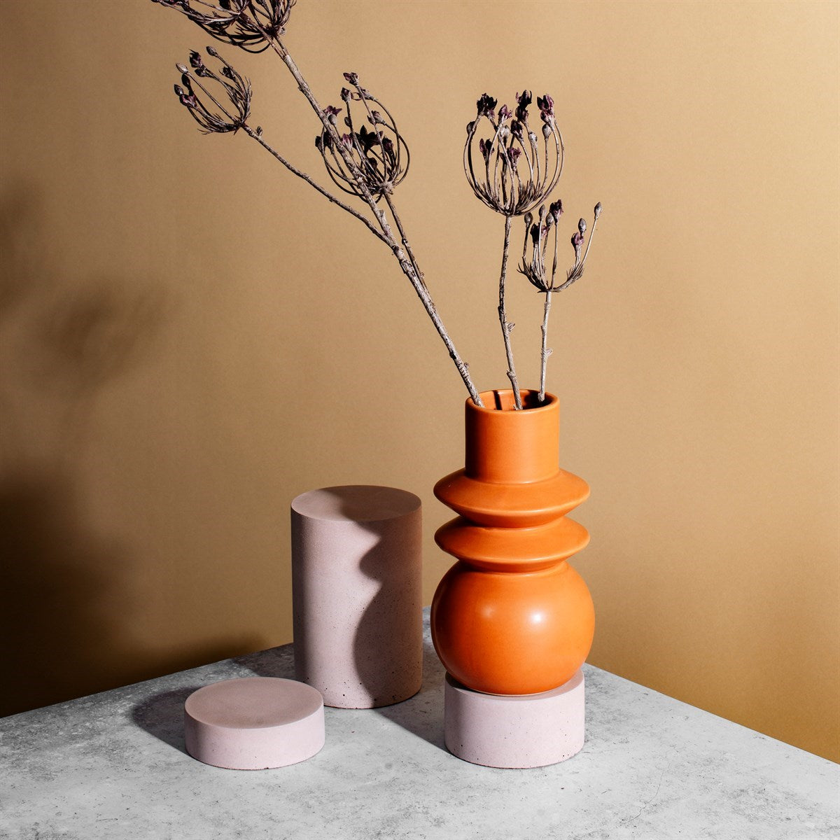 Sass And Belle Terracotta Angled Totem Vase Boho Home Decor Accent