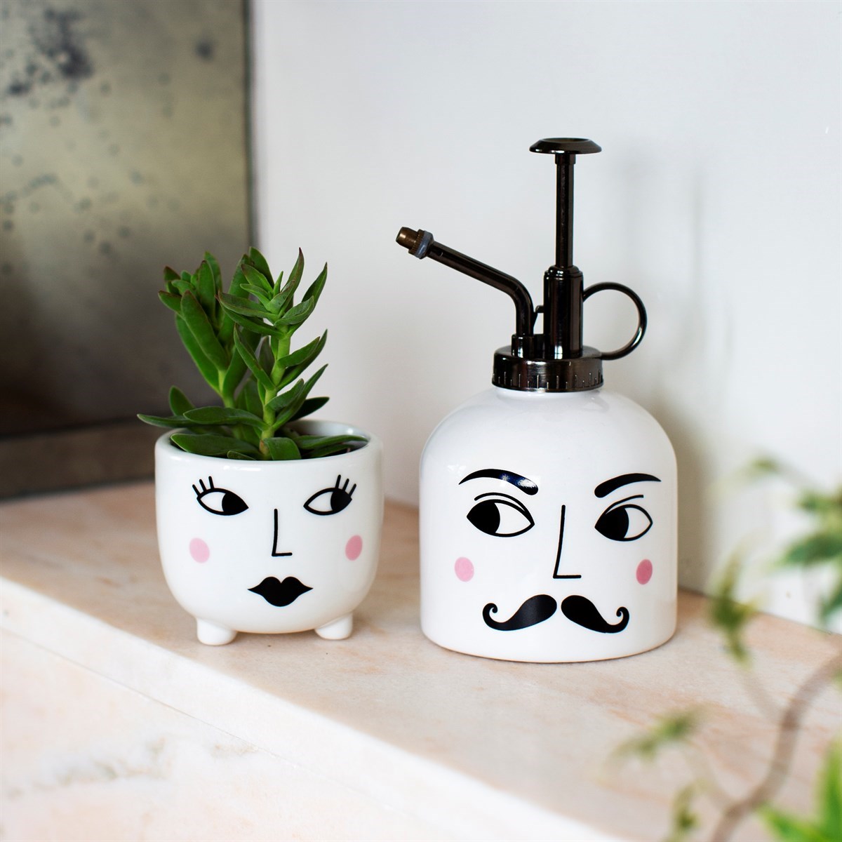 Sass &amp; Belle Mister &amp; Mrs White Plant Set