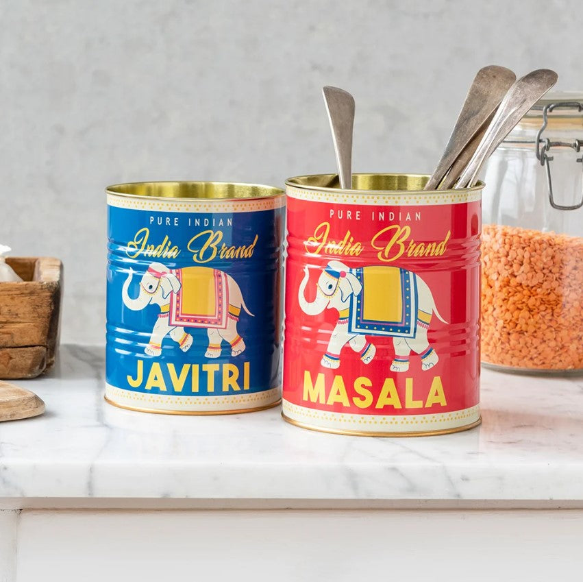 Rex Retro Storage Tins Set Of Two Masala And Javitri