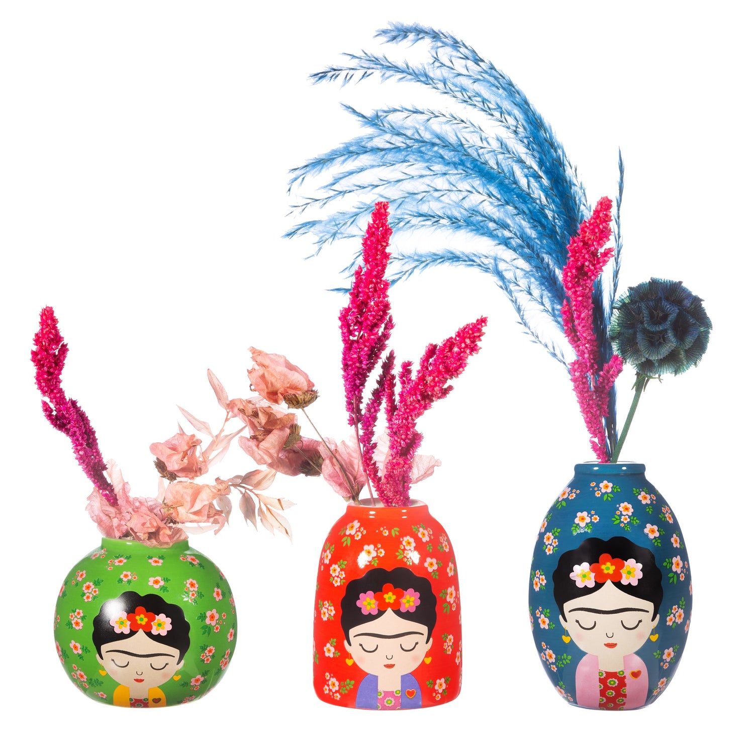 Floral Frida Vases - Set Of 3