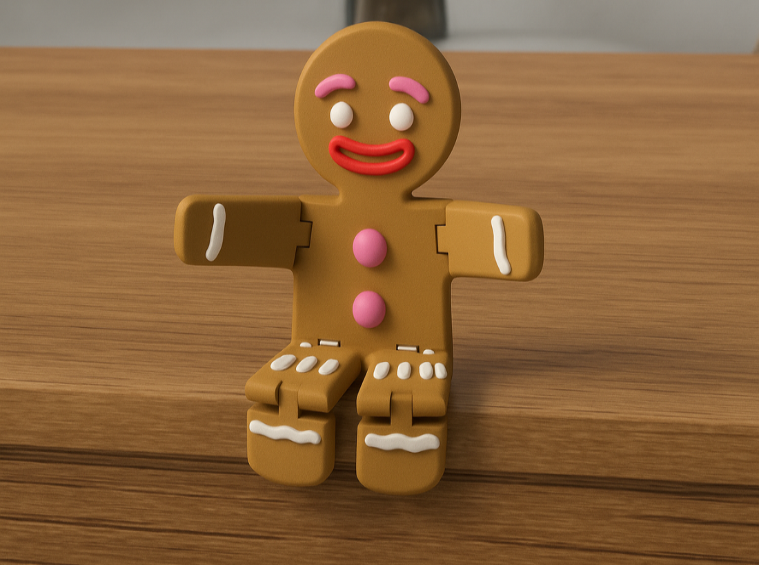 3D Printed Articulated Gingerbread Man