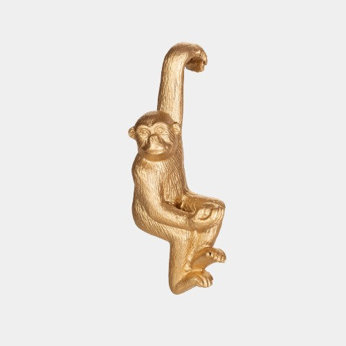 Golden Monkey Plant Hanger Polyresin Gold Hanging Planter