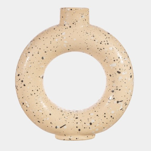 Sass and Belle Sand Terrazzo Speckled Circle Vase Large