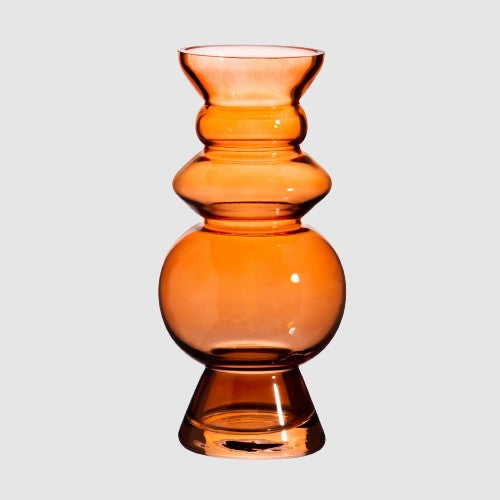 Sass &amp; Belle Selina Glass Vase in Dark Amber