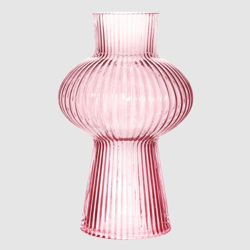 Sass & Belle Large Shapely Fluted Glass Vase