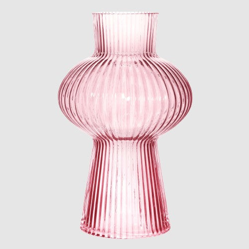 Sass &amp; Belle Large Shapely Fluted Glass Vase