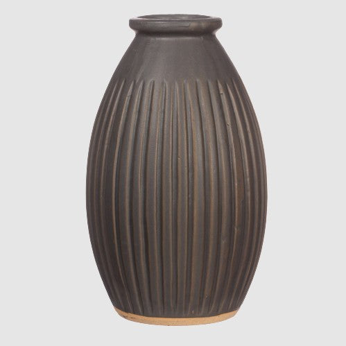 Sass and Belle Japandi Grooved Vase for Modern Home Decor