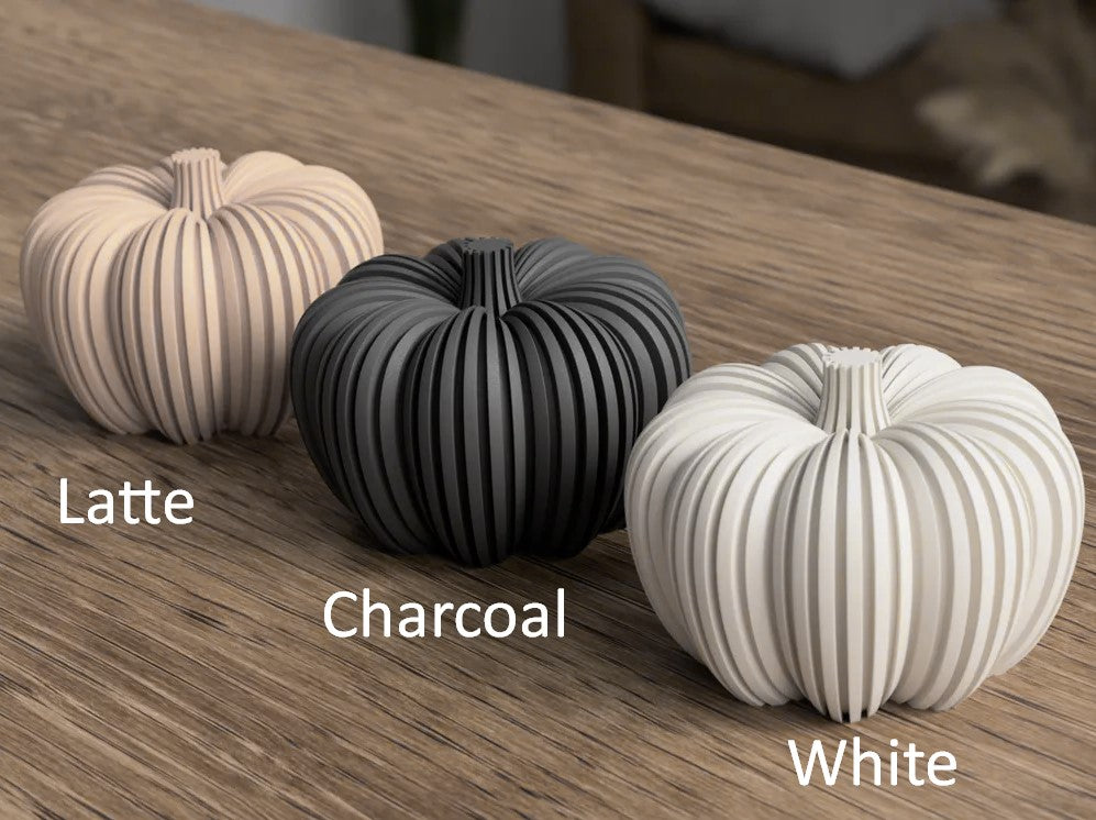 NovaHome 3D Printed Pumpkins Three Refined Shades 90 mm Tall