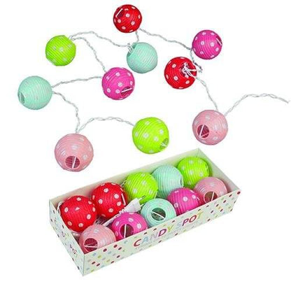 Rex - 10 Petite Candy Spot Party Lights - With 2 pin EU Plug - homeware - mzube - 25615