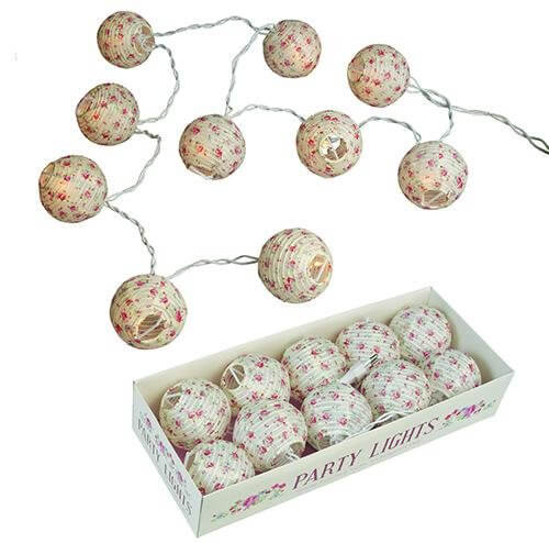 Rex - 10 Petite Rose Indoor Party Lights - With 2 pin EU Plug - homeware - mzube - 25616