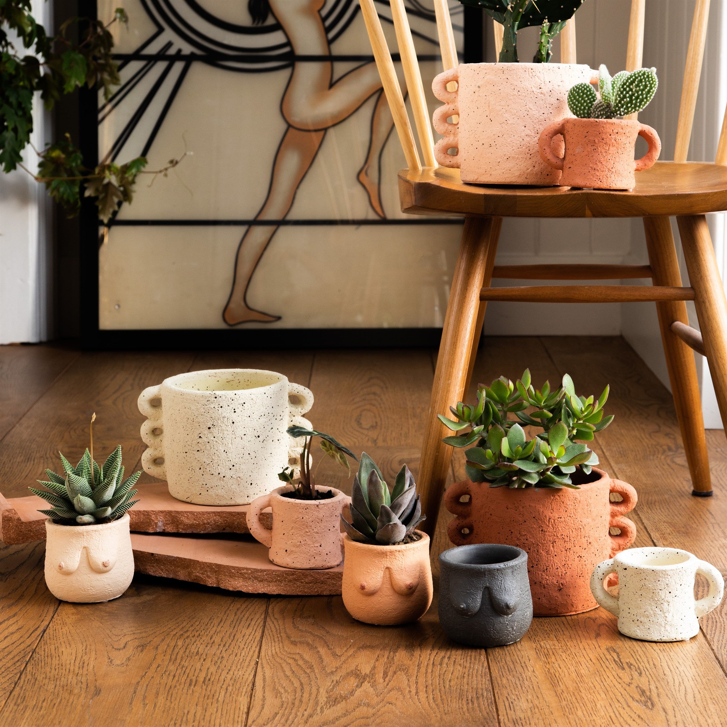 Sass And Belle Mini Handle Planter Terracotta With Rustic Charm