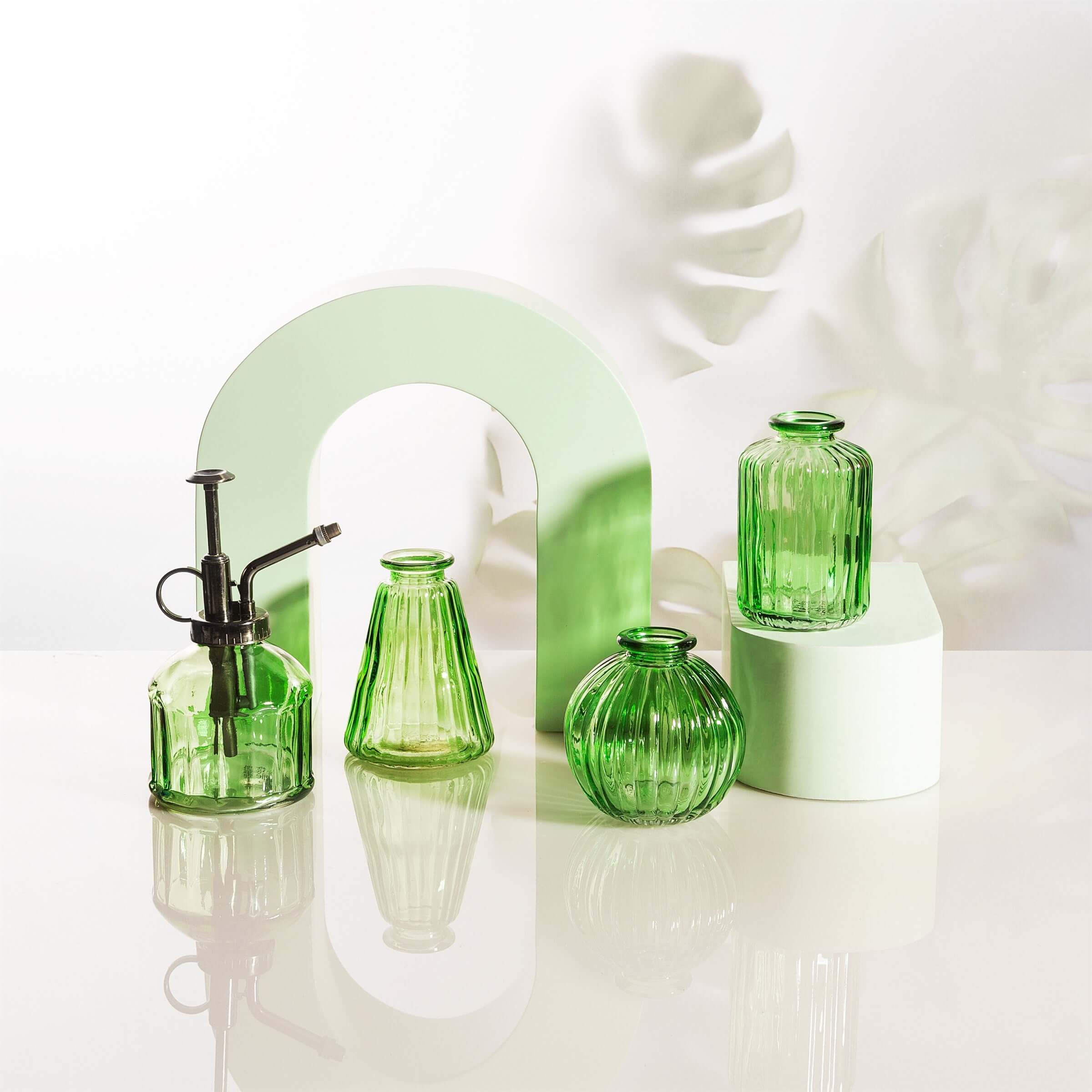 Sass And Belle Green Botanical Plant Mister Glass Spray Bottle