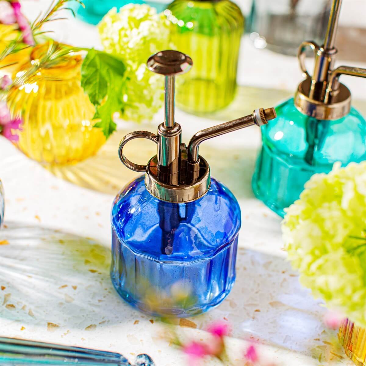 Sass And Belle Cobalt Blue Glass Plant Mister Bohemian Home Decor