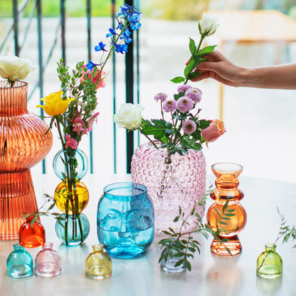 Sass &amp; Belle Pink Glass Bobble Vase