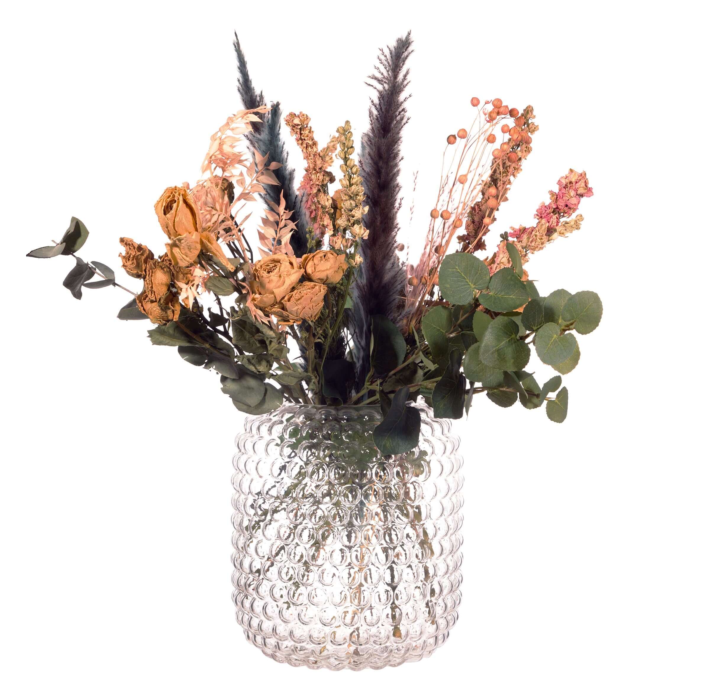 Sass And Belle Clear Glass Bobble Vase Bohemian Centerpiece
