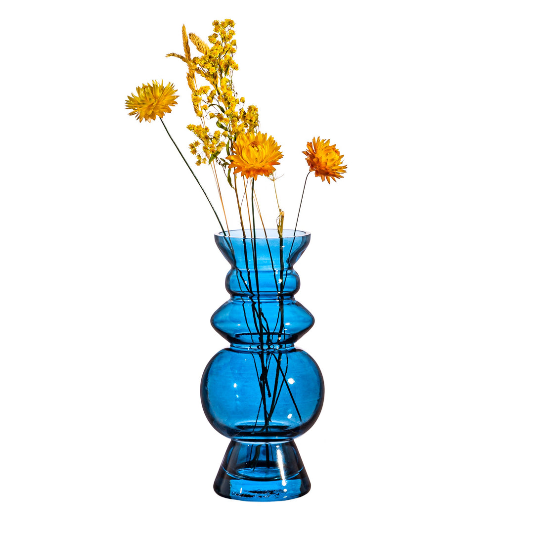 Sass & Belle Selina Glass Vase - Blue