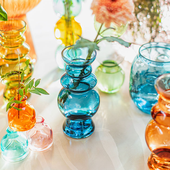 Sass & Belle Selina Glass Vase in Dark Amber