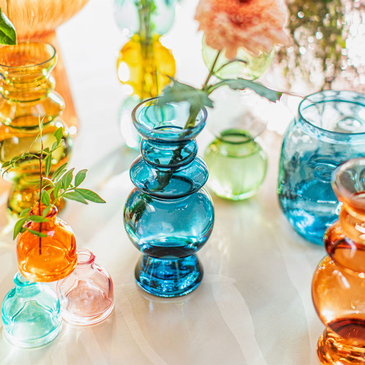 Sass & Belle Selina Glass Vase - Blue