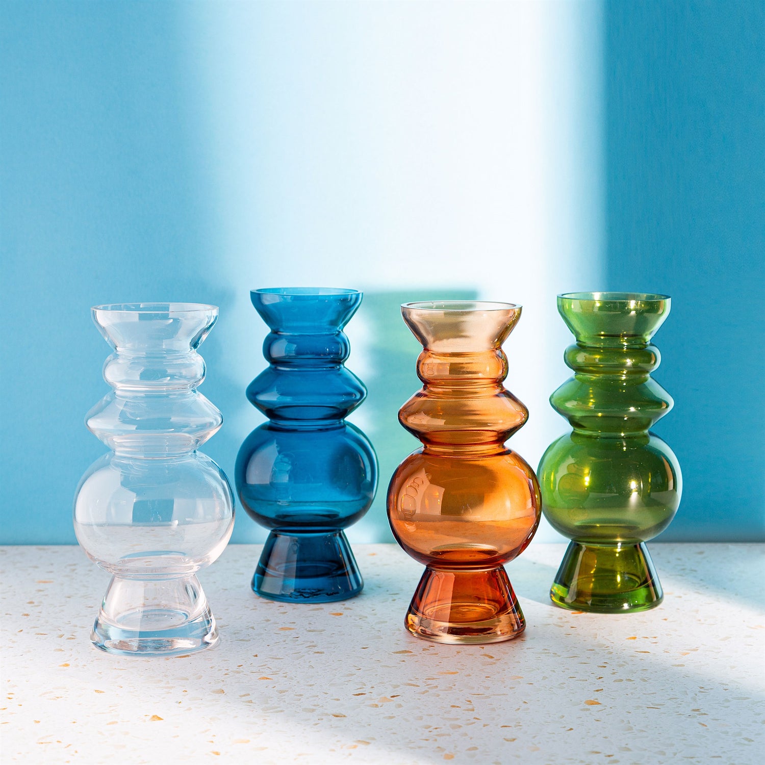 Sass &amp; Belle Selina Glass Vase in Dark Amber