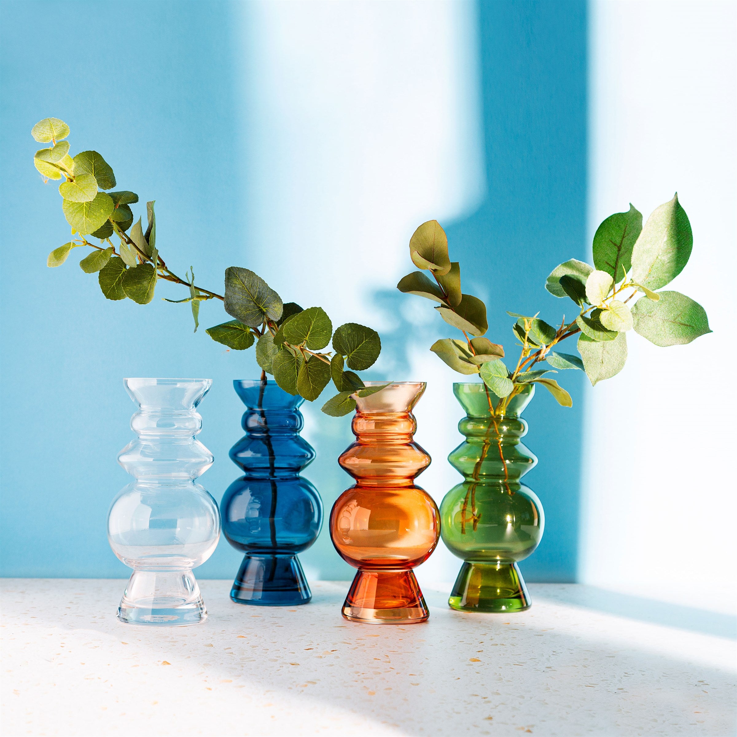 Sass And Belle Selina Glass Vase Clear Boho Home Decor