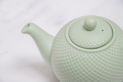 London Pottery Globe Textured Teapot with Strainer, 4-Cup, Green