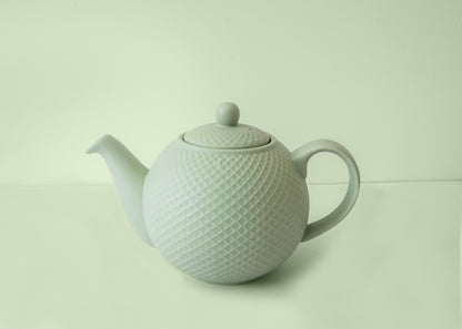 London Pottery Globe Textured Teapot with Strainer, 4-Cup, Green