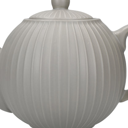 London Pottery Globe Textured Teapot with Strainer, 4-Cup, Grey