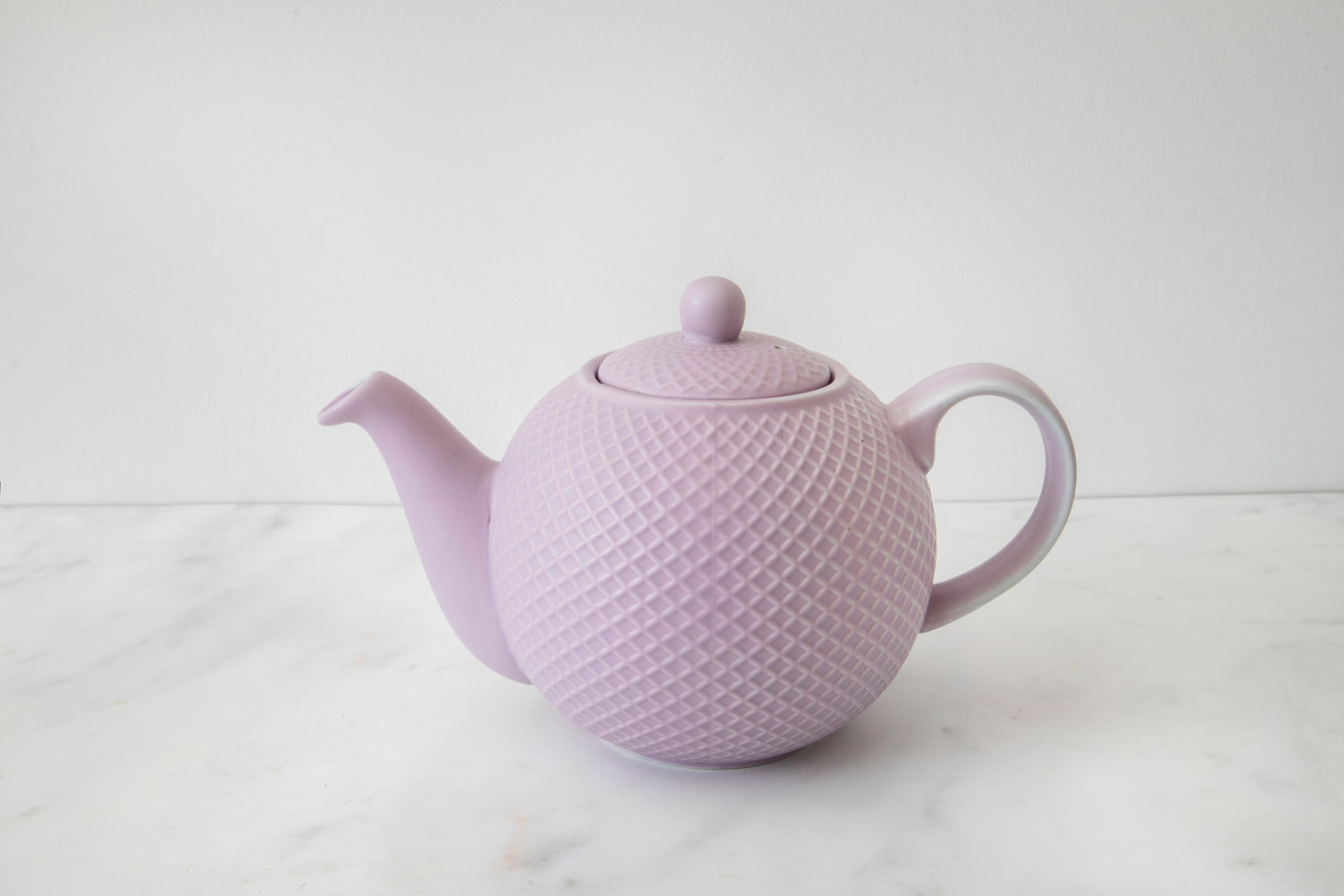 London Pottery Globe Textured Teapot with Strainer, 4-Cup, Lilac