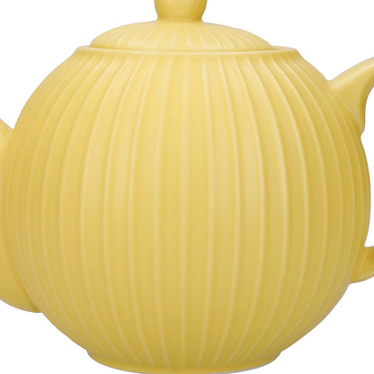 London Pottery Globe Textured Teapot with Strainer, 4-Cup, Yellow