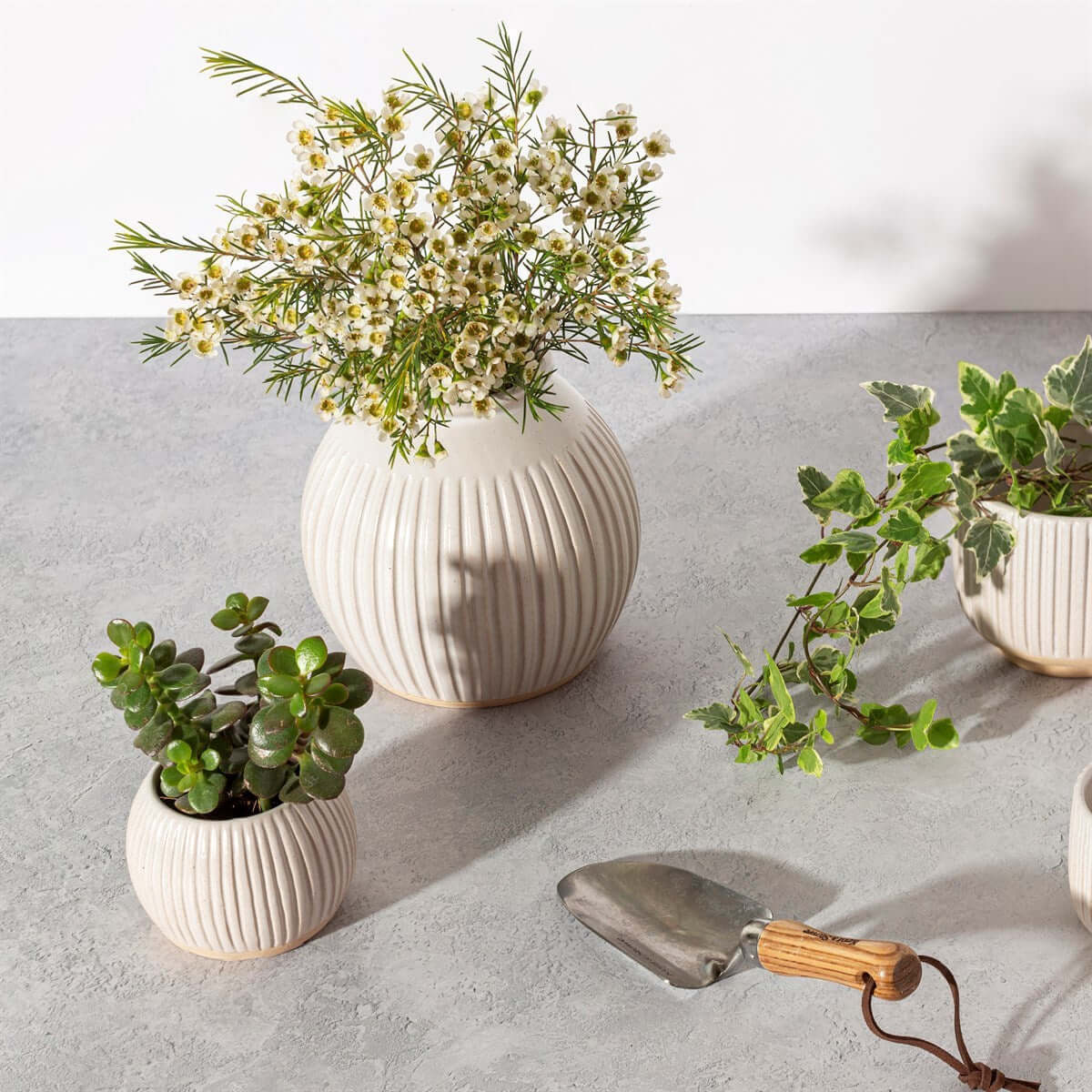 Sass and Belle Grooved Vase Japandi Style Home Decor
