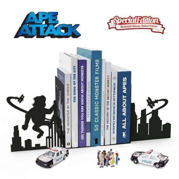 Mustard - Ape Attack Metal Ape Bookends - Bedroom - mzube - M16038