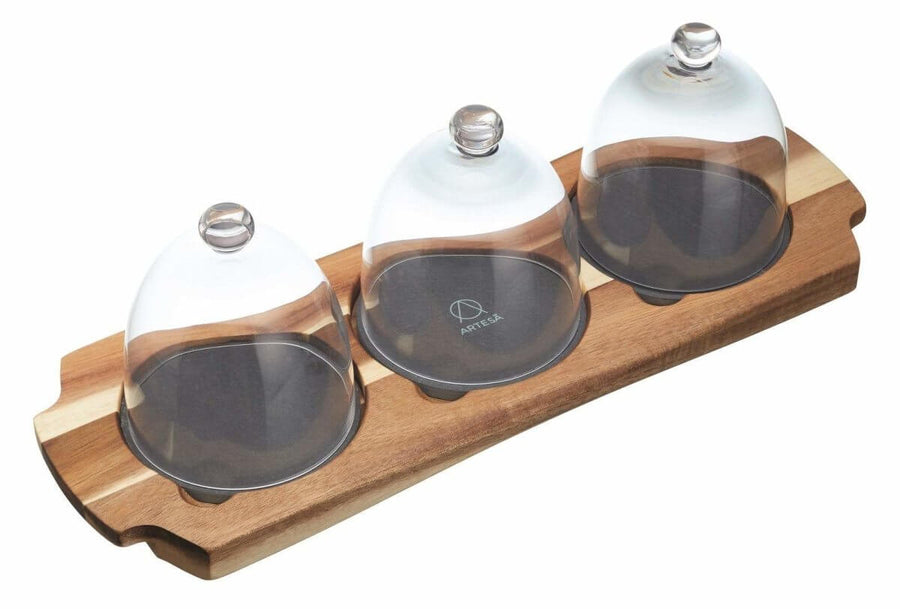 Kitchencraft - Artesà Appetiser Serving Set - Serveware - mzube - ART3PCDOME