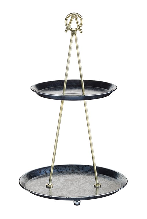 Kitchencraft - Artesà Two Tier Serving Stand - Serveware - mzube - ARTBLU2TCS