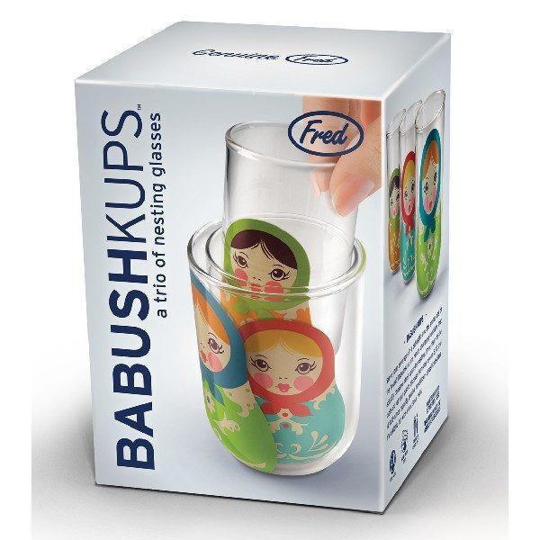 Fred - Babushkups Glass Set By Fred & Friends - Barware - mzube - FFBKUP