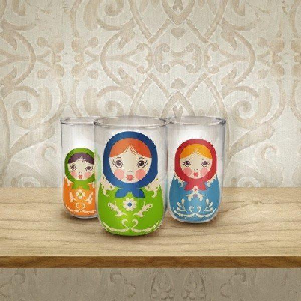 Fred - Babushkups Glass Set By Fred &amp; Friends - Barware - mzube - FFBKUP