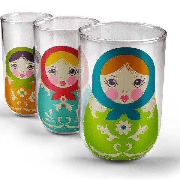 Fred - Babushkups Glass Set By Fred & Friends - Barware - mzube - FFBKUP