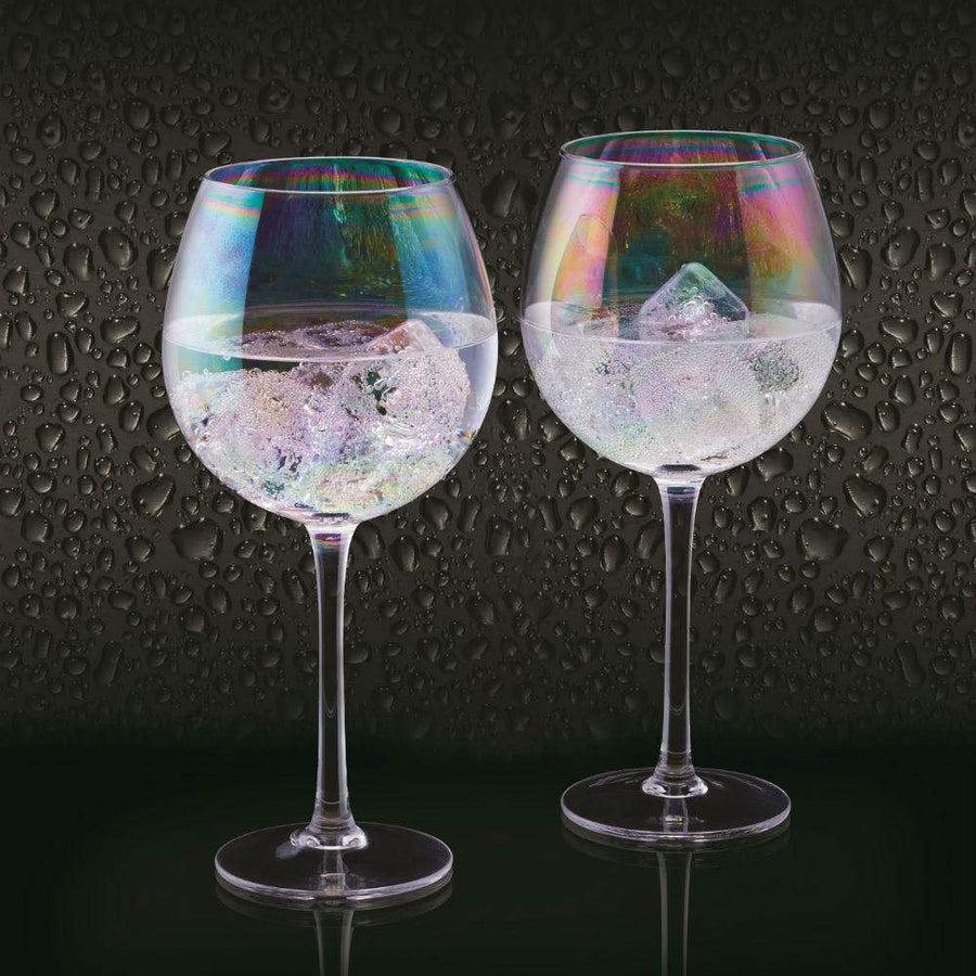 Barcraft - BarCraft Set of Two Iridescent Gin Glasses - Barware - mzube - BCGINLUST2PC