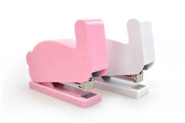 Mustard - Bunny Stapler Pink And White - Office - mzube - M16012P