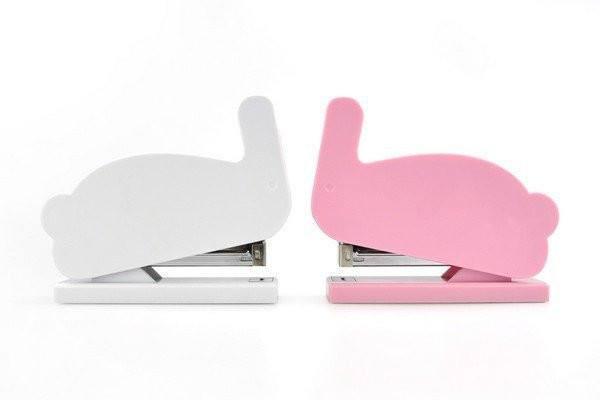 Mustard - Bunny Stapler Pink And White - Office - mzube - M16012P