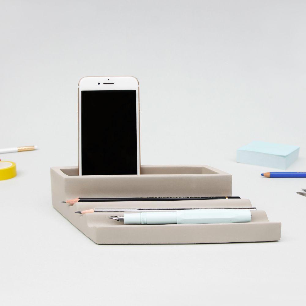 Suck UK - Concrete Pen Tray - Office - mzube - GW PENCILTRAY1