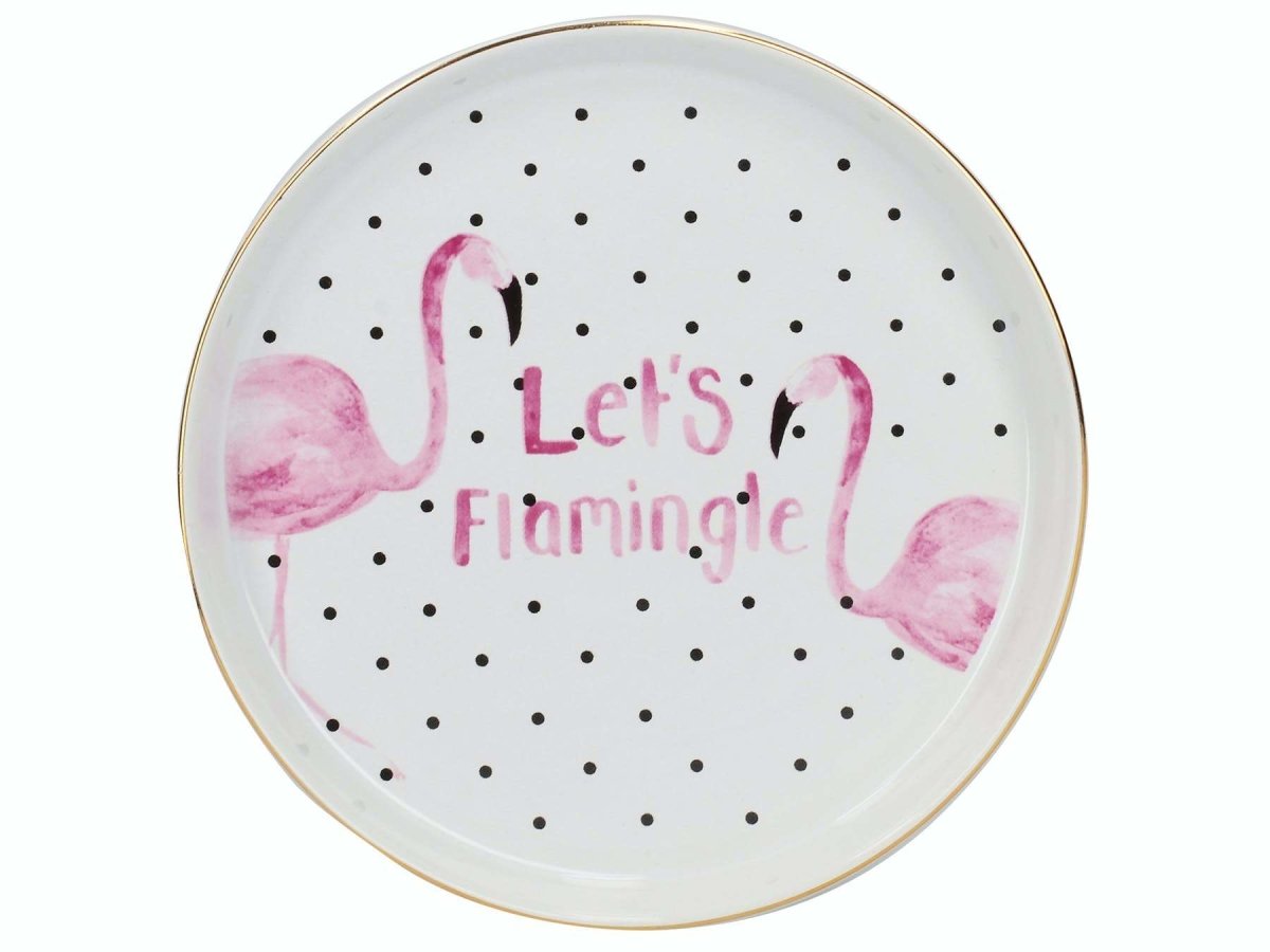 Creative Tops - Creative Tops Ava &amp; I Flamingo Round Trinket Dish - Bedroom - mzube - C000264
