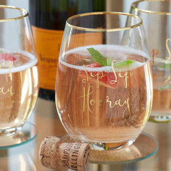 Creative Tops Ava & I Stemless Wine Glass - Sip Sip Horray