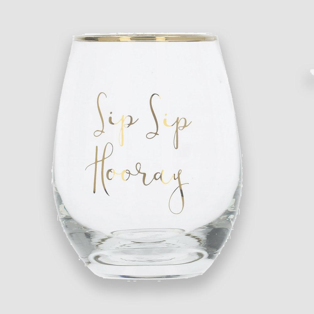 Creative Tops - Creative Tops Ava &amp; I Stemless Wine Glass - Sip Sip Horray - Barware - mzube - 5213695