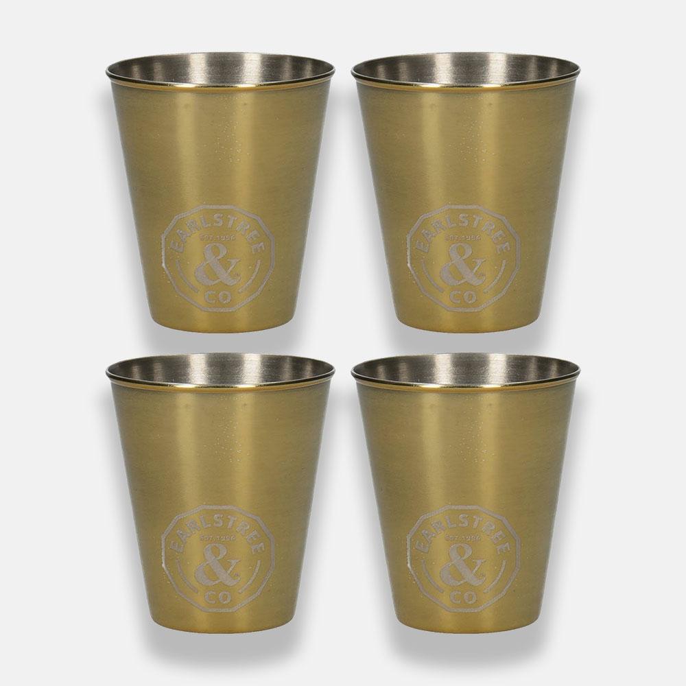 Creative Tops - Creative Tops Earlstree &amp; Co Set Of 4 Stainless Steel Shot Glasses - Barware - mzube - 5213727