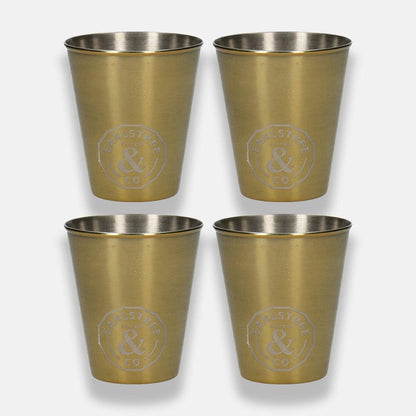 Creative Tops - Creative Tops Earlstree &amp; Co Set Of 4 Stainless Steel Shot Glasses - Barware - mzube - 5213727