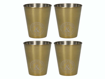 Creative Tops - Creative Tops Earlstree &amp; Co Set Of 4 Stainless Steel Shot Glasses - Barware - mzube - 5213727